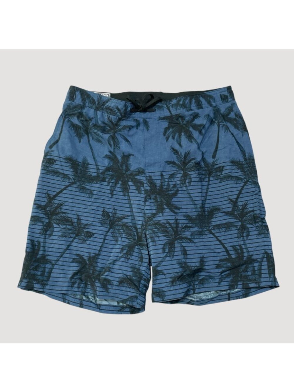 NWT Kirkland Signature Men's M Blue Swim Shorts Palm Print - Picture 5 of 12